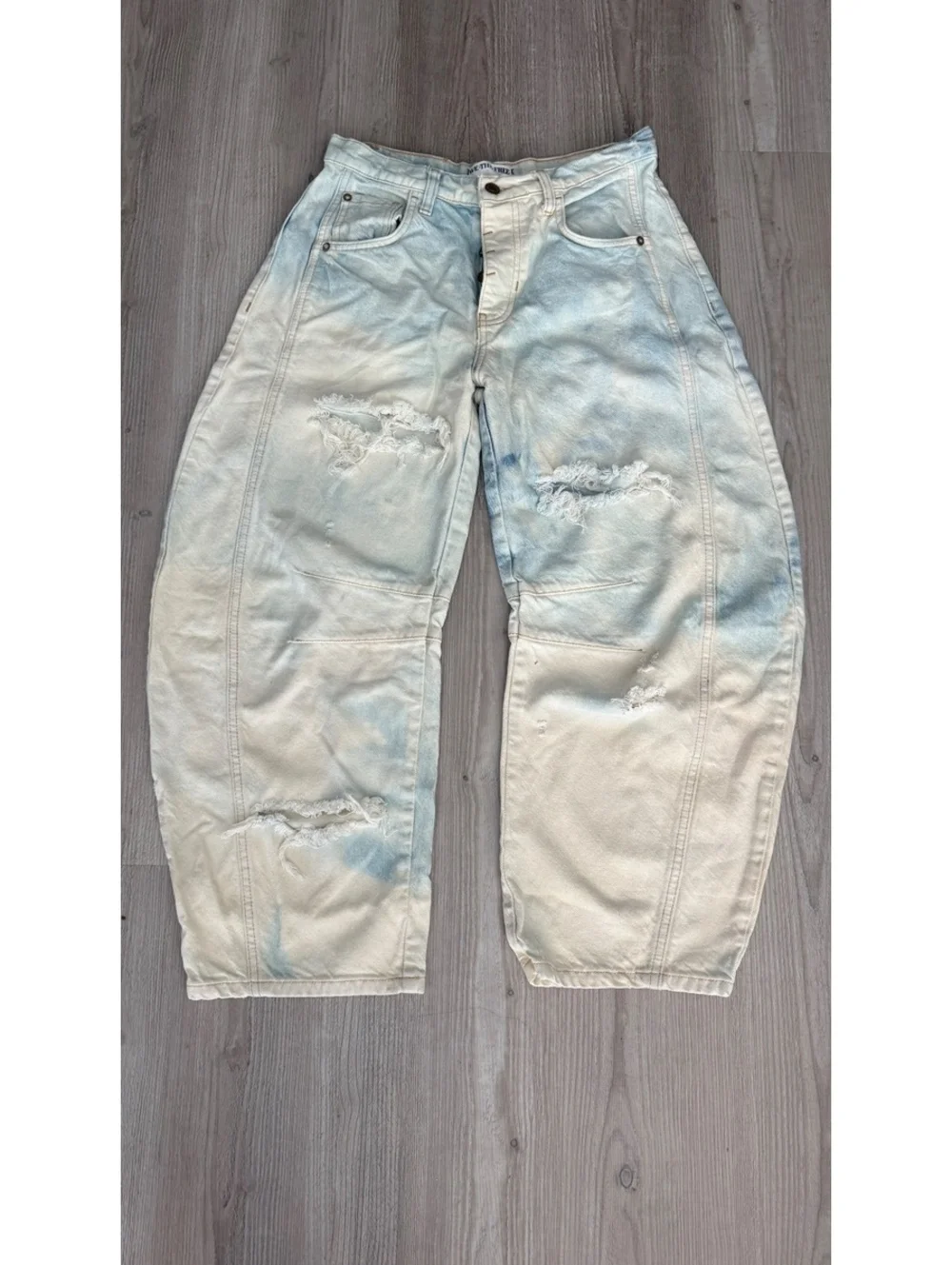 Free People We The Free Good Luck Mid-Rise Barrel distressed 24
